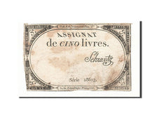 Francia, 5 Livres, 1793, KM:A76, 1793-10-31, B+, Lafaurie:171