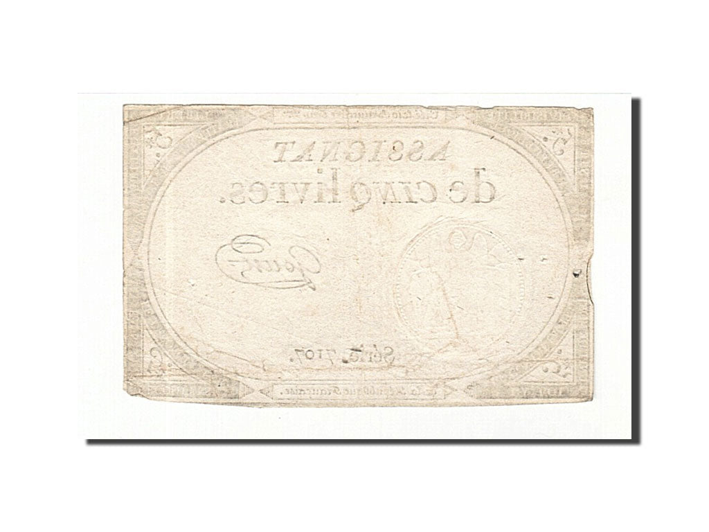 France, 5 Livres, 1793, KM:A76, 1793-10-31, VF(20-25), Lafaurie:171