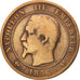 France, Napoleon III, 10 Centimes, 1856, Lille, B+, Bronze, KM 771.7,Gadoury 248