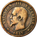 Moneda, Francia, Napoleon III, Napoléon III, 10 Centimes, 1857, Paris, BC