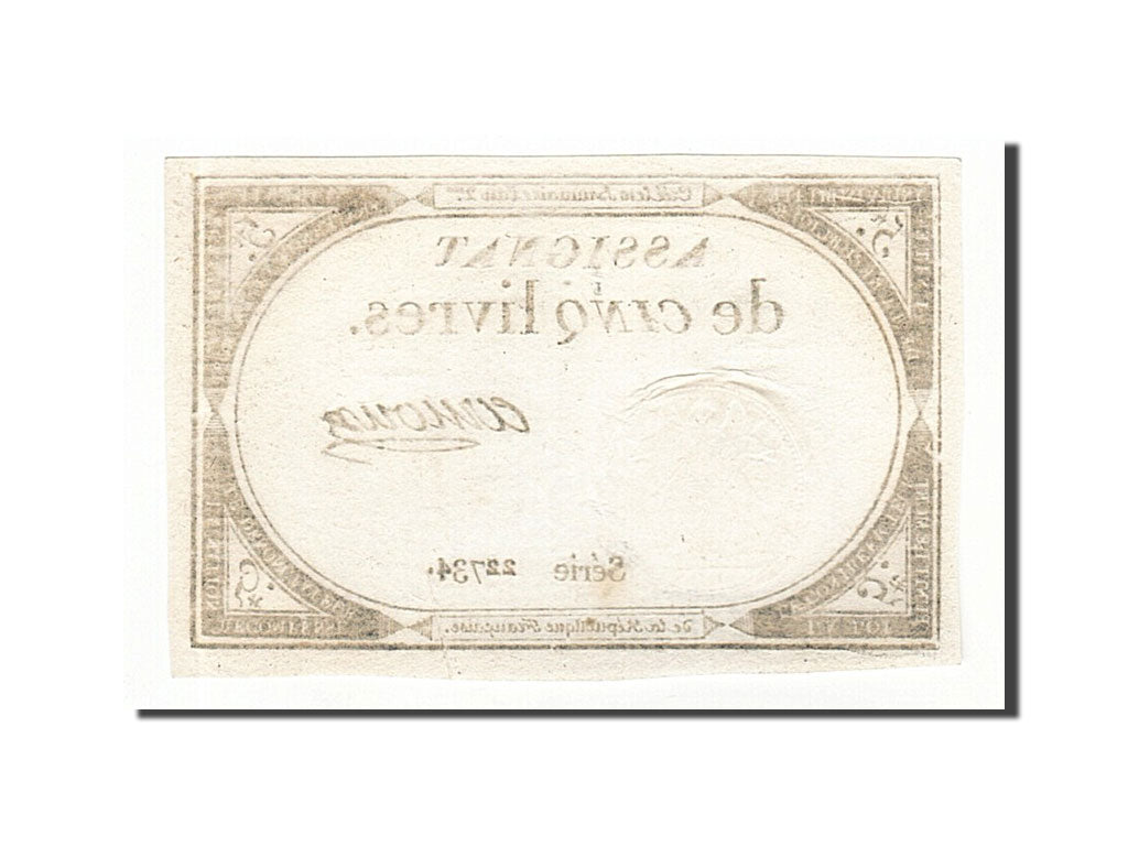 Francia, 5 Livres, 1793, KM:A76, 1793-10-31, SPL, Lafaurie:171