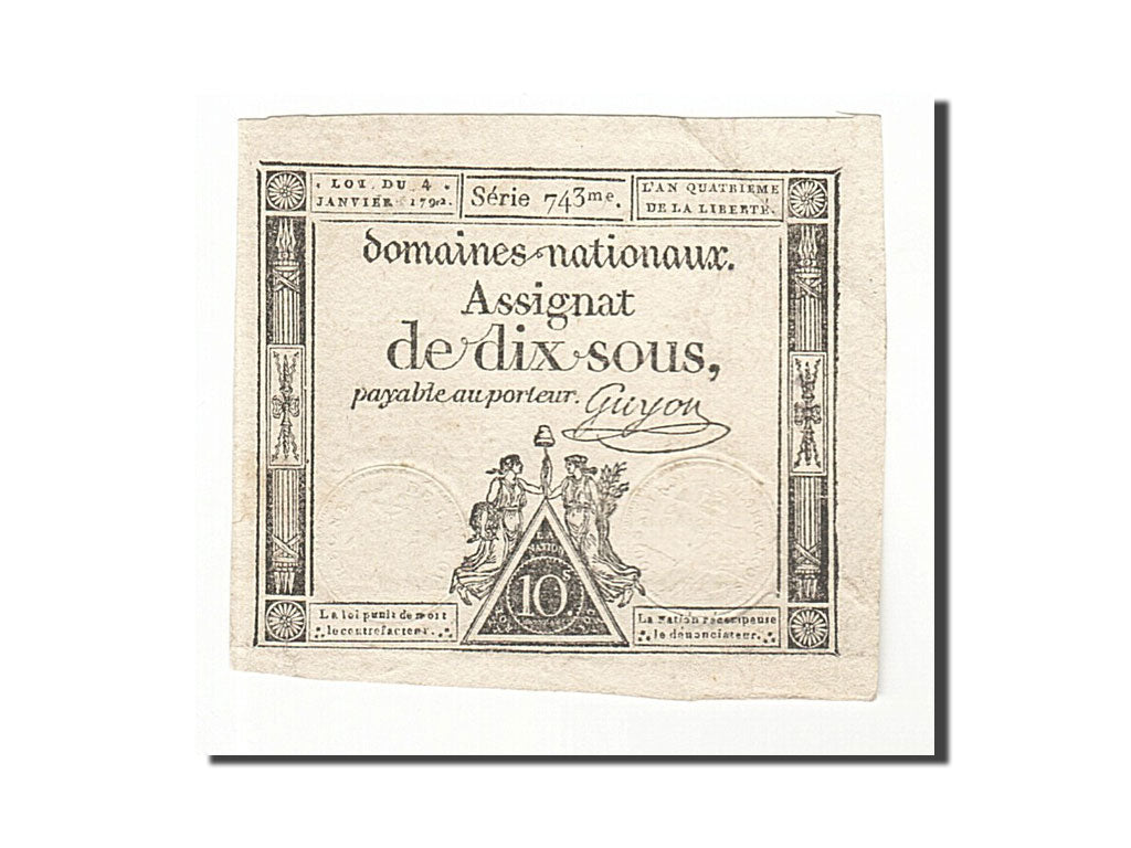 France, 10 Sous, 1792, KM:A53, 1792-01-04, EF(40-45), Lafaurie:148