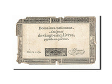 Banconote, Francia, 25 Livres, 1793, 1793-06-06, B+, KM:A71, Lafaurie:168