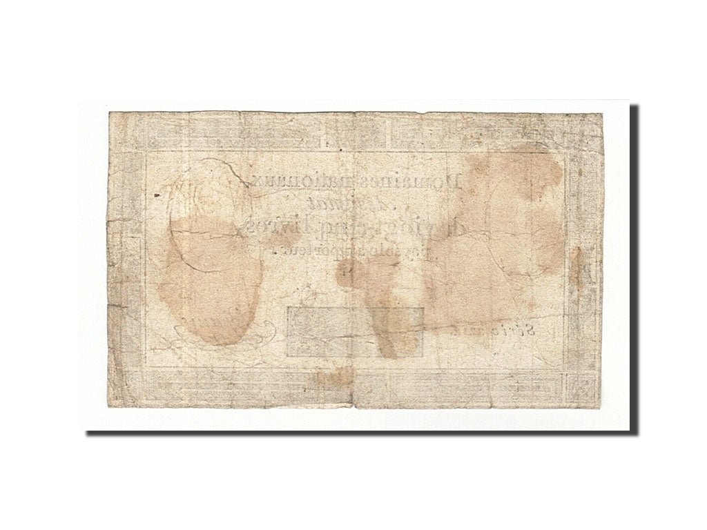 Biljet, Frankrijk, 25 Livres, 1793, 1793-06-06, B+, KM:A71, Lafaurie:168