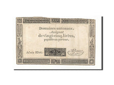 Banknote, France, 25 Livres, 1793, 1793-06-06, VF(20-25), KM:A71, Lafaurie:168