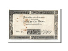 Banconote, Francia, 25 Livres, 1793, 1793-06-06, MB, KM:A71, Lafaurie:168