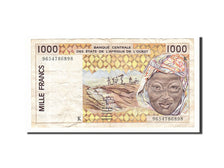 West African States, 1000 Francs, 1996, Undated, KM:711Kf, EF(40-45)