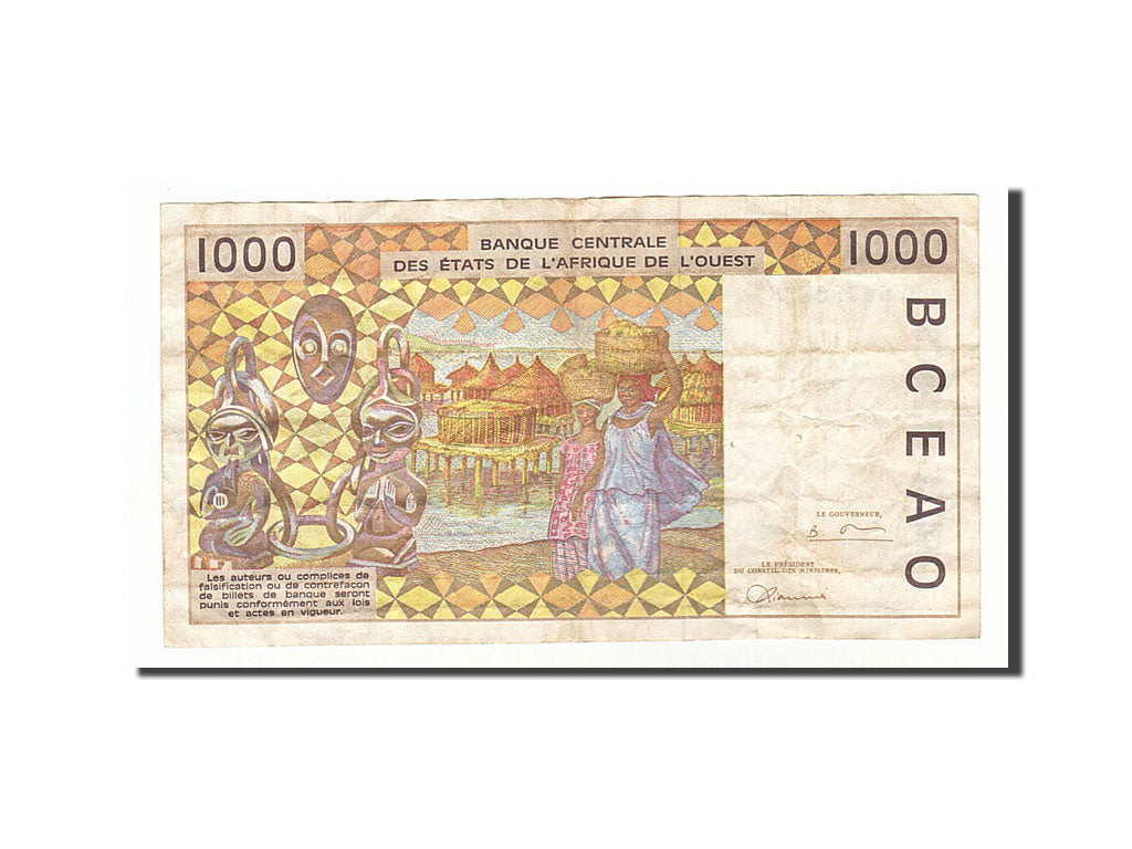 West African States, 1000 Francs, 1996, Undated, KM:711Kf, EF(40-45)