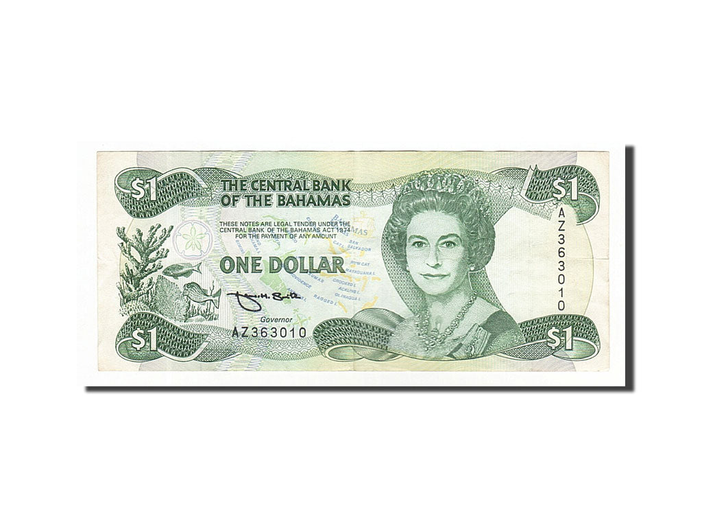 Banknote, Bahamas, 1 Dollar, 1992, Undated, KM:51, AU(50-53)