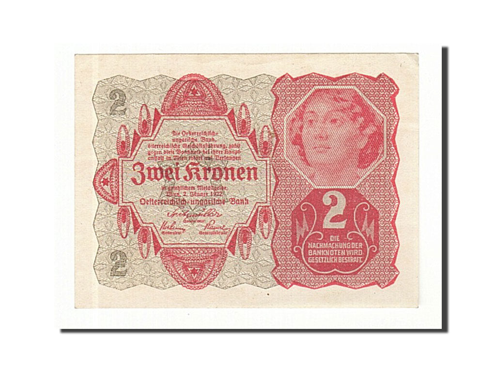 Banknote, Austria, 2 Kronen, 1922, 1922-01-02, KM:74, AU(55-58)