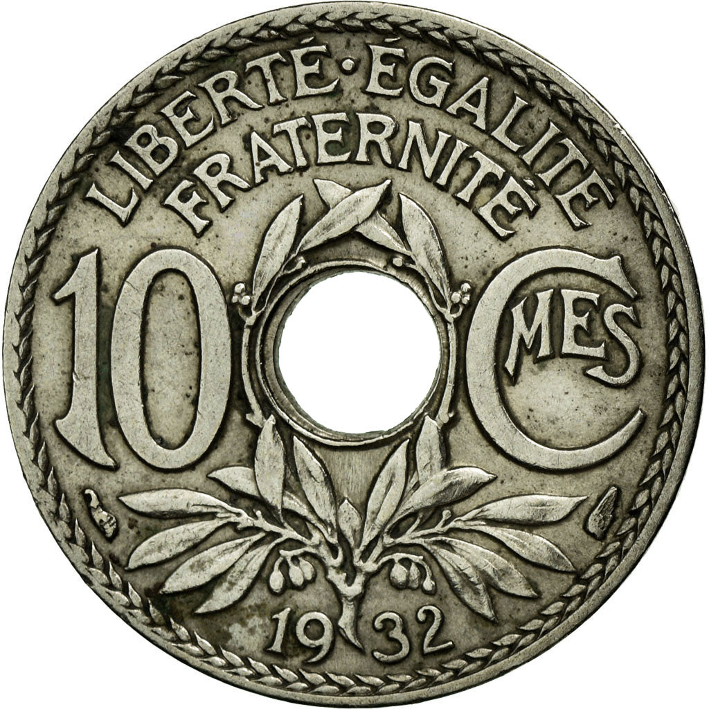 Coin, France, Lindauer, 10 Centimes, 1932, AU(50-53), Copper-nickel, KM:866a