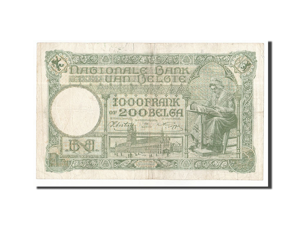 Belgien, 1000 Francs-200 Belgas, 1942, KM:110, 1942-06-26, EF(40-45)