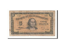 Guadeloupe, 5 Francs, 1942, Undated, KM:21b, F(12-15)