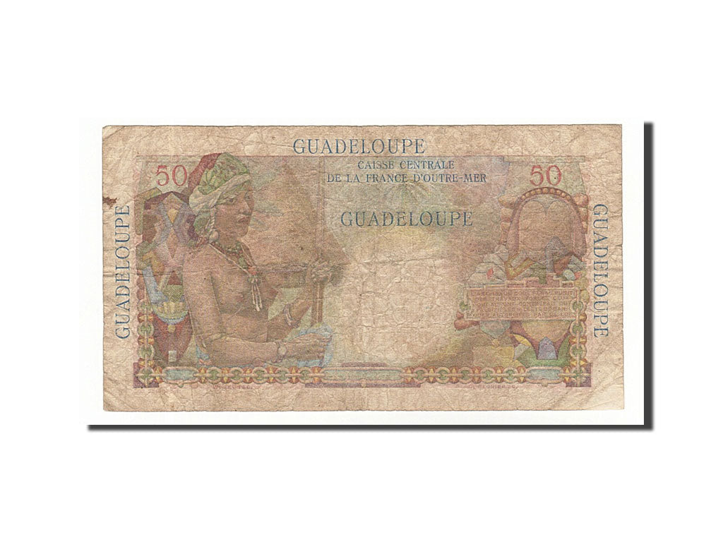 Guadeloupe, 50 Francs, 1947-1949, Undated, KM:34, F(12-15)