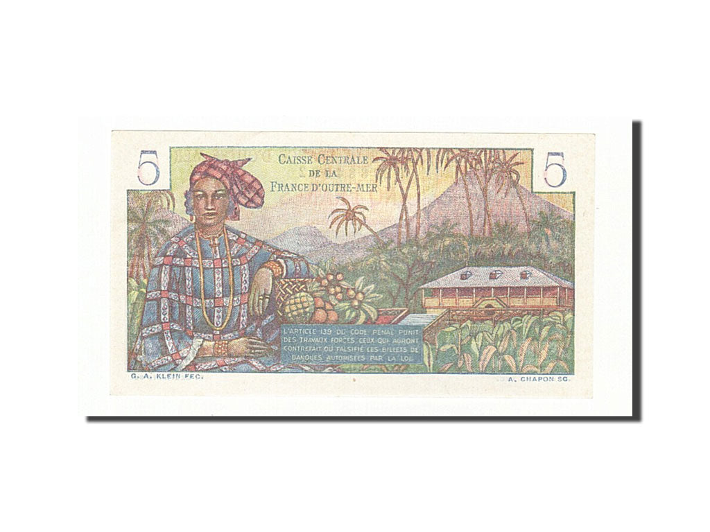 Banknote, French Equatorial Africa, 5 Francs, 1947, Undated (1947), KM:20b