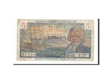 Saint Pierre and Miquelon, 5 Francs, 1950, KM:22, Undated (1950-1960), TB