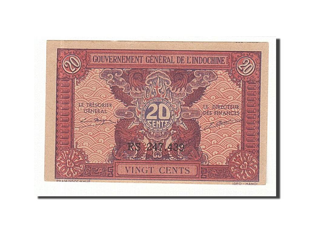 FRENCH INDO-CHINA, 20 Cents, 1942, KM:90, Undated (1942), NEUF