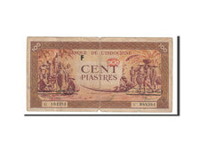 FRENCH INDO-CHINA, 100 Piastres, 1942-1945, Undated, KM:66, F(12-15)