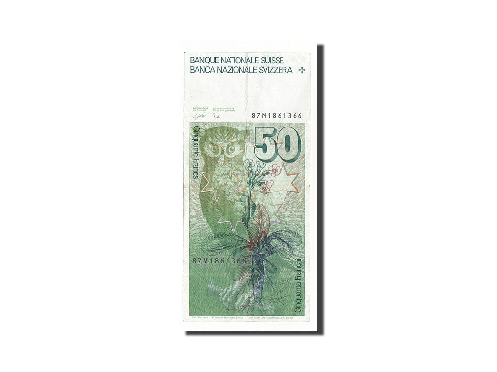 Switzerland, 50 Franken, 1987, KM:56h, 1987, EF(40-45)
