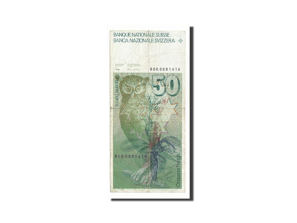 Switzerland, 50 Franken, 1980, KM:56c, 1980, VF(20-25)