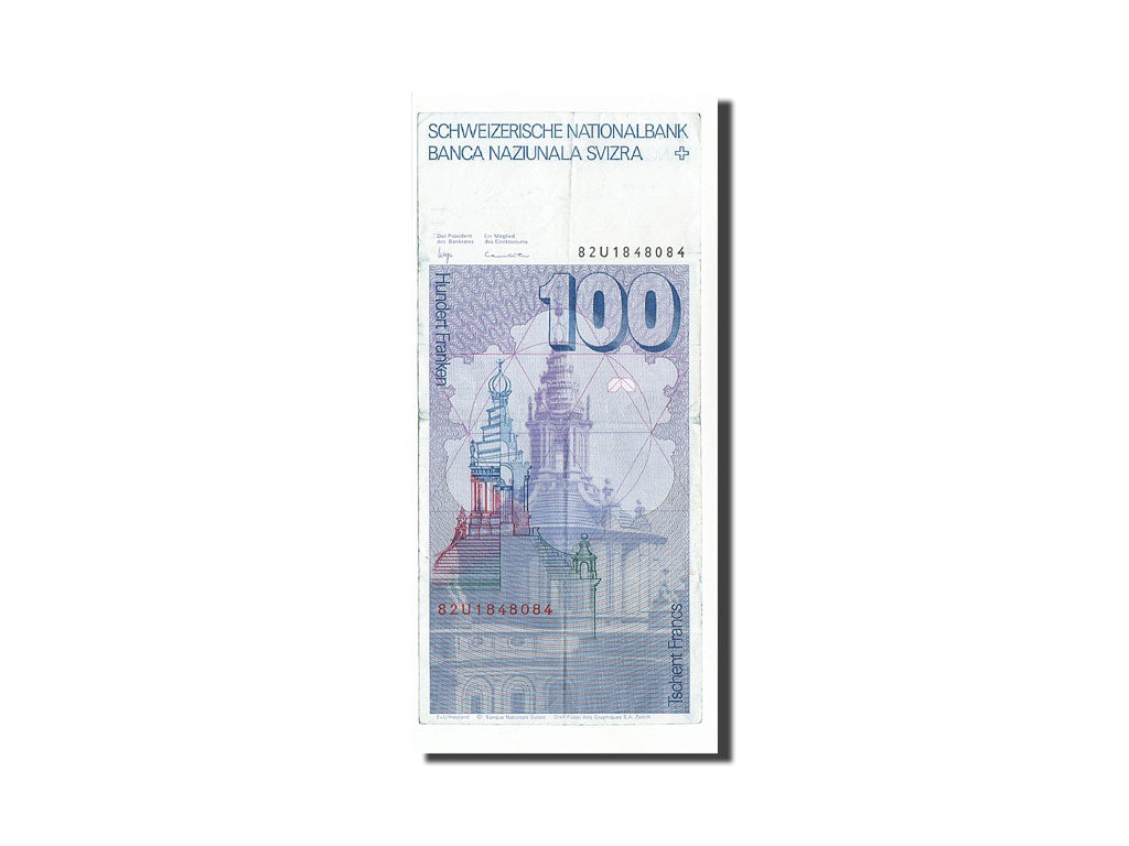 Svizzera, 100 Franken, 1982, KM:57e, 1982, BB