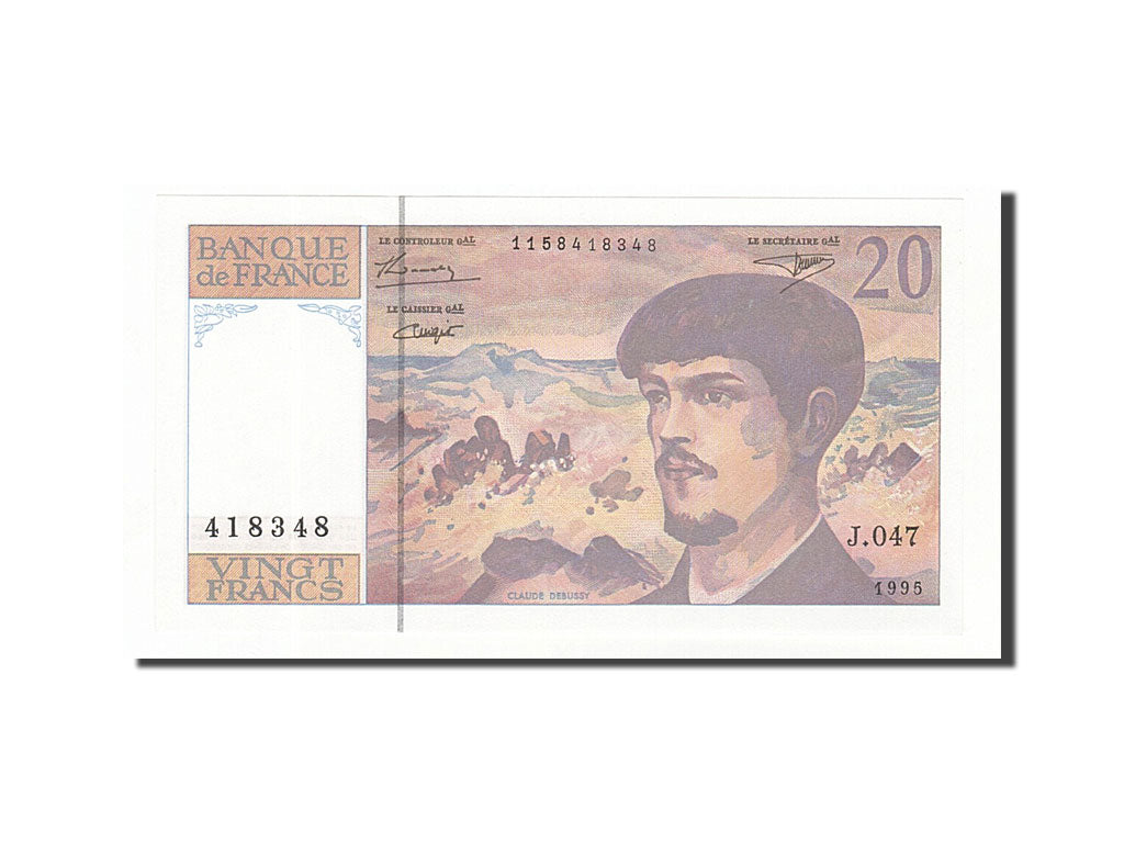 France, 20 Francs, 1995, KM:151h, 1995, UNC(63), Fayette:66ter.1