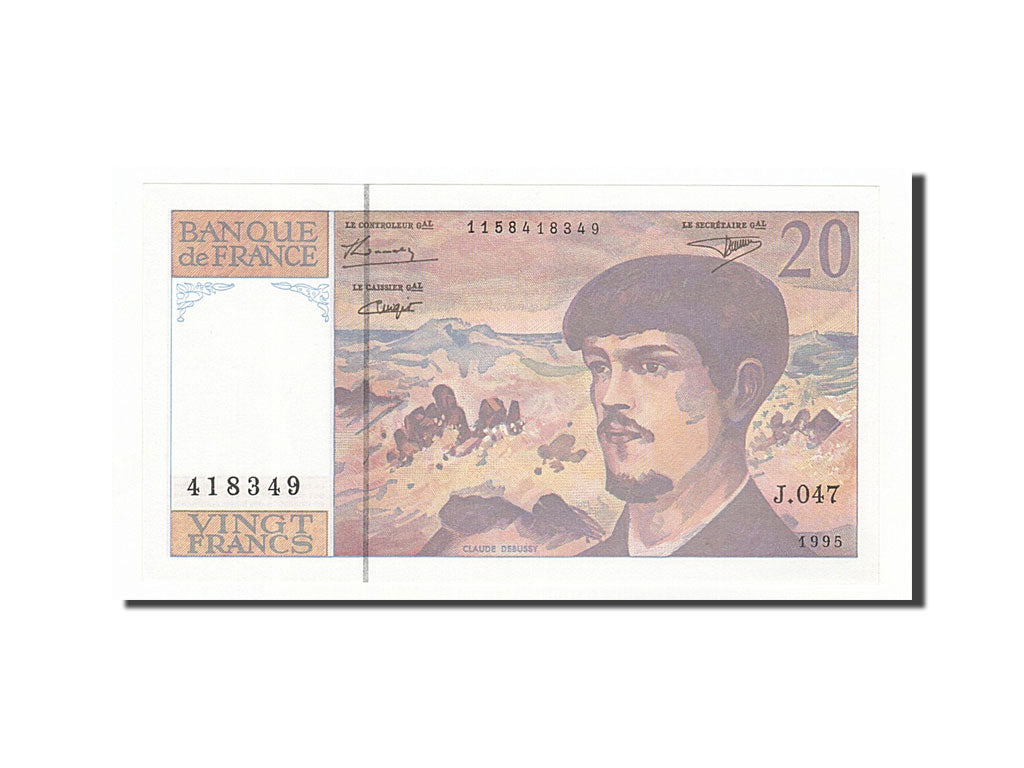 France, 20 Francs, 1995, KM:151h, 1995, UNC(63), Fayette:66ter.1