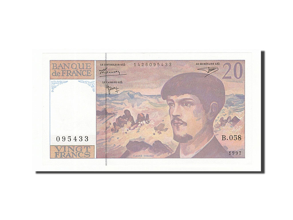 Biljet, Frankrijk, 20 Francs, 1997, 1997, SPL, Fayette:66ter.2, KM:151i