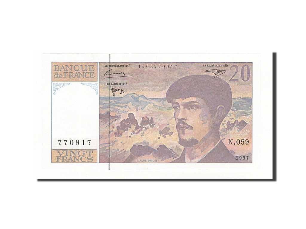 Banknote, France, 20 Francs, 1997, 1997, UNC(63), Fayette:66ter.2, KM:151i