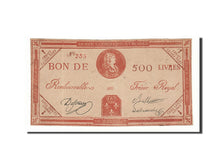 Banknote, France, 500 Livres, Undated, Undated, AU(50-53), Lafaurie:278