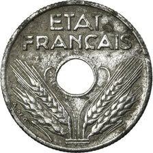 Moneta, Francja, État français, 10 Centimes, 1943, AU(50-53), Cynk, KM:903