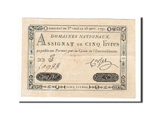 France, 5 Livres, 1791, KM:A49, 1791-09-28, AU(50-53), Lafaurie:144