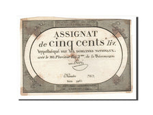 Geldschein, Frankreich, 500 Livres, 1794, 1794-02-08, SS, KM:A77, Lafaurie:172