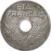 Francia, État français, 10 Centimes, 1944, BB+, Zinco, KM:903, Gadoury:291
