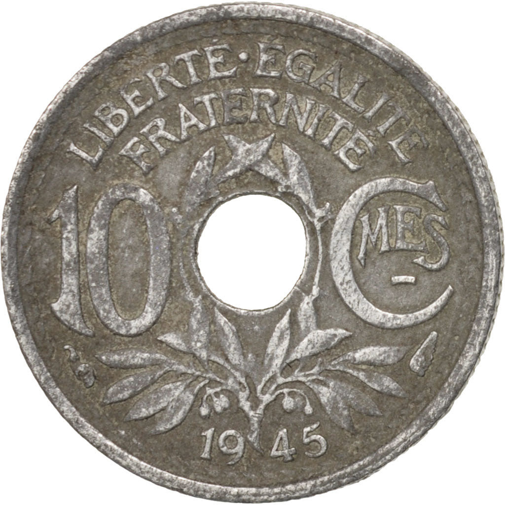 France, Lindauer, 10 Centimes, 1945, VF(30-35), Zinc, KM:906.1, Gadoury:292