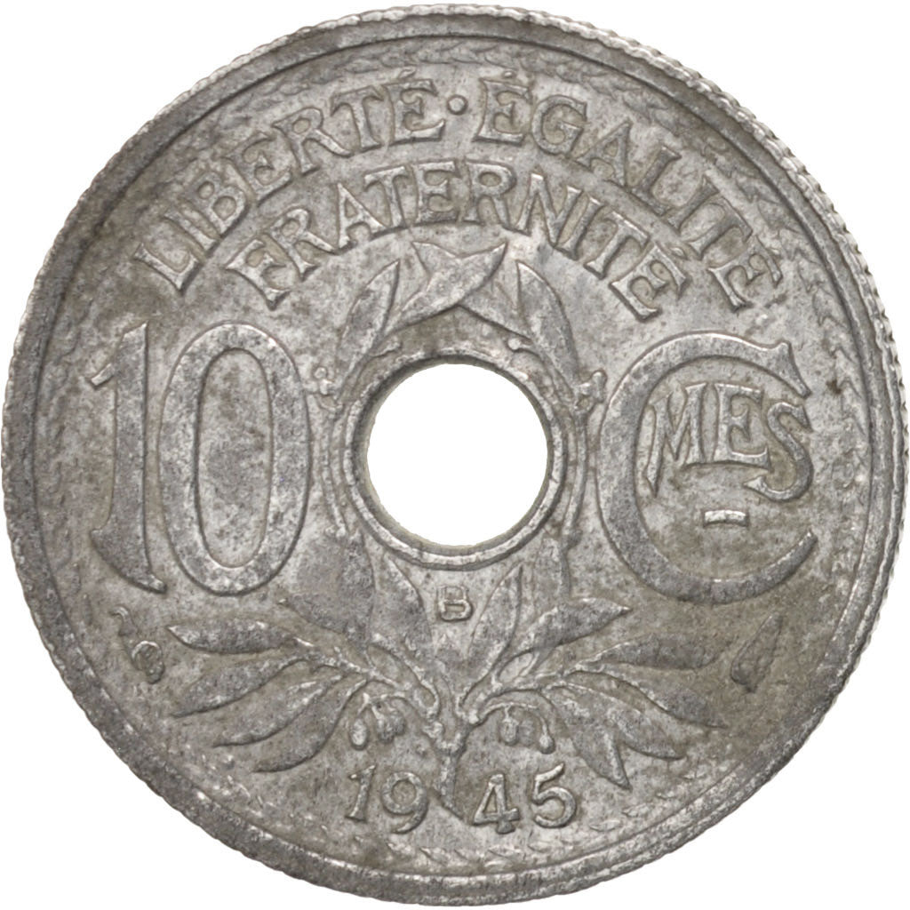 France, Lindauer, 10 Centimes, 1945, Beaumont - Le Roger, EF(40-45),Zinc,KM906.2
