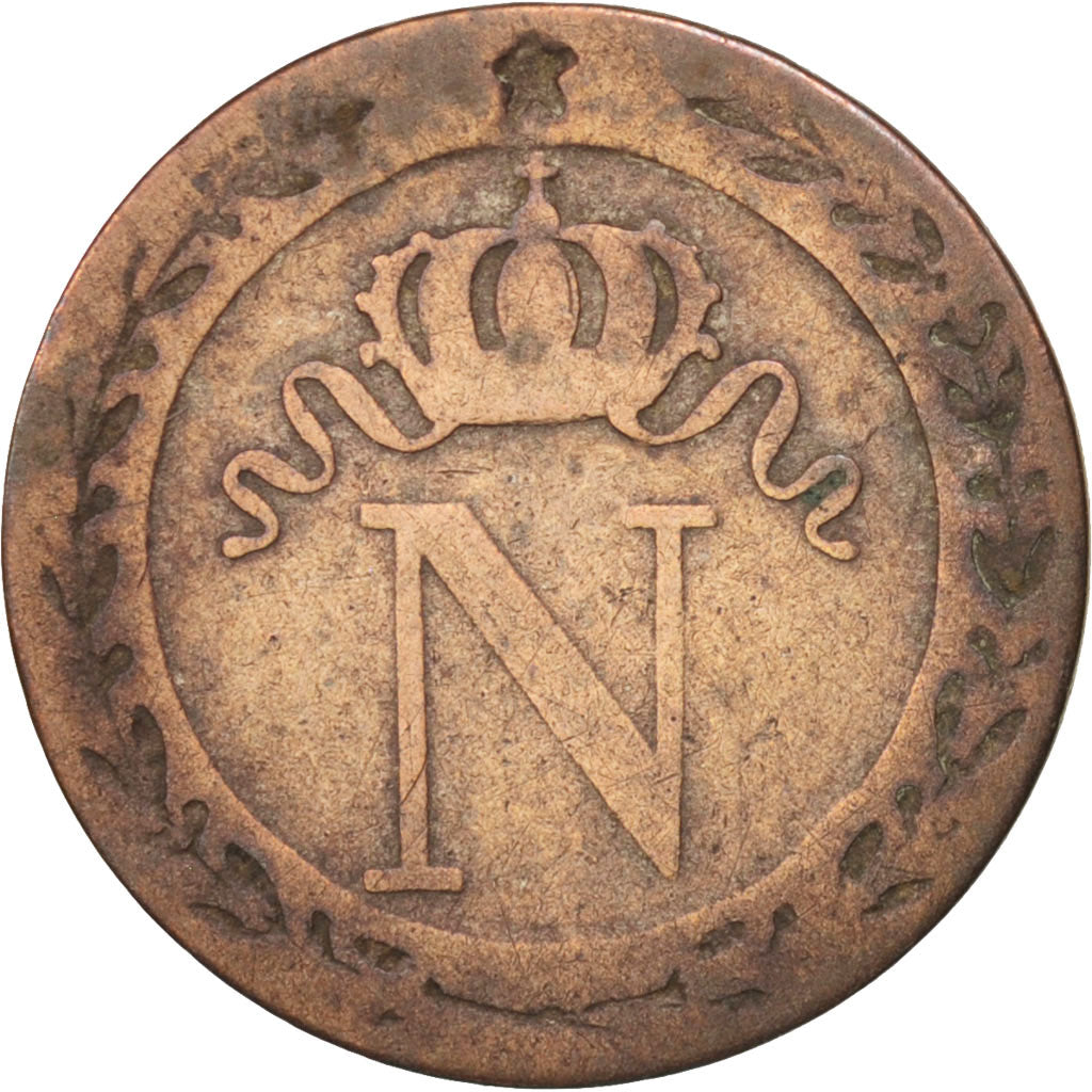 France, Napoléon I, 10 Centimes, 1808, Rouen, VG(8-10), Billon, KM:676.2
