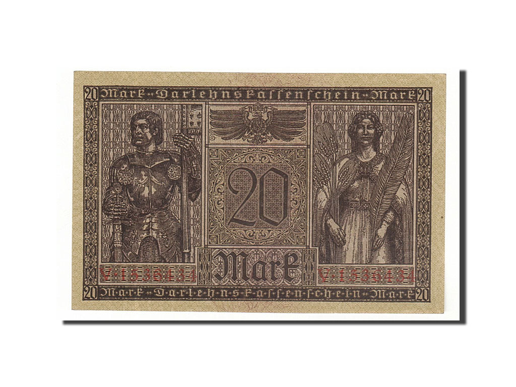 Deutschland, 20 Mark, 1918, KM:57, 1918-02-20, UNC(63)