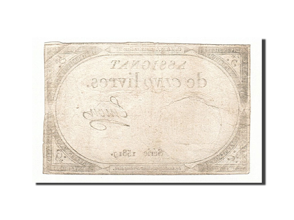 France, 5 Livres, 1793, Emon, KM:A76, 1793-10-31, VF(30-35), Lafaurie:171
