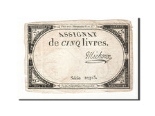 France, 5 Livres, 1793, 1793-10-31, Michaux, KM:A76, TB+, Lafaurie:171
