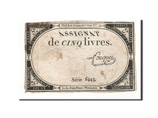 Frankreich, 5 Livres, 1793, Fouquet, KM:A76, 1793-10-31, VF(20-25), Lafaurie:171