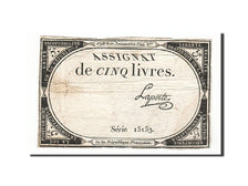 France, 5 Livres, 1793, Laporte, KM:A76, 1793-10-31, VF(20-25), Lafaurie:171