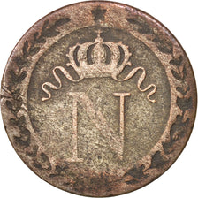 France, Napoléon I, 10 Centimes, 1809, Perpignan, B+, Billon,KM:676.7,Gadoury190