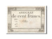France, 100 Francs, 1795, Malter, KM:A78, 1795-01-07, EF(40-45), Lafaurie:173