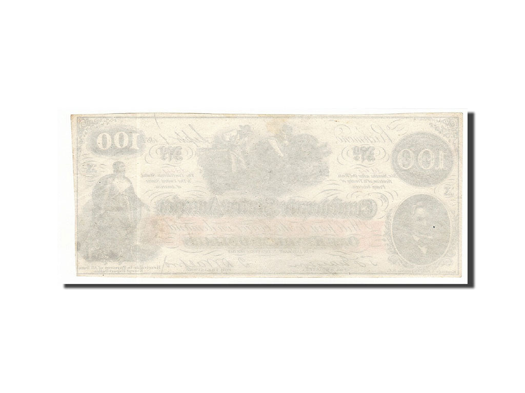 Banknote, Confederate States of America, 100 Dollars, 1862, 1862-08-26, KM:45