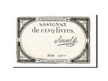 France, 5 Livres, 1793, 1793-10-31, Roussel, KM:A76, TTB+, Lafaurie:171