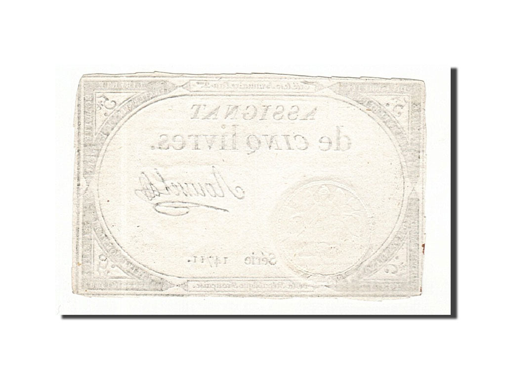 France, 5 Livres, 1793, 1793-10-31, Roussel, KM:A76, TTB+, Lafaurie:171