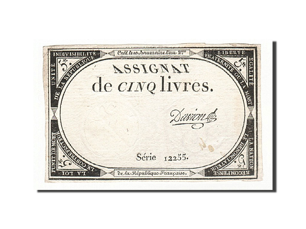 France, 5 Livres, 1793, Davion, KM:A76, 1793-10-31, EF(40-45), Lafaurie:171