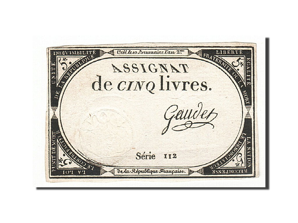 Frankreich, 5 Livres, 1793, Gaudet, KM:A76, 1793-10-31, EF(40-45), Lafaurie:171