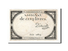 Banknote, France, 5 Livres, 1793, D'Osseville, 1793-10-31, EF(40-45), KM:A76